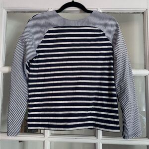 Vineyard Vines Mixed Blue and White Striped Long Sleeve Shirt